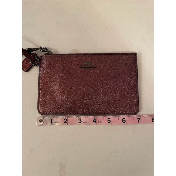 Coach Handbags - Coach Women's Glitter Wristlet Purple Metallic